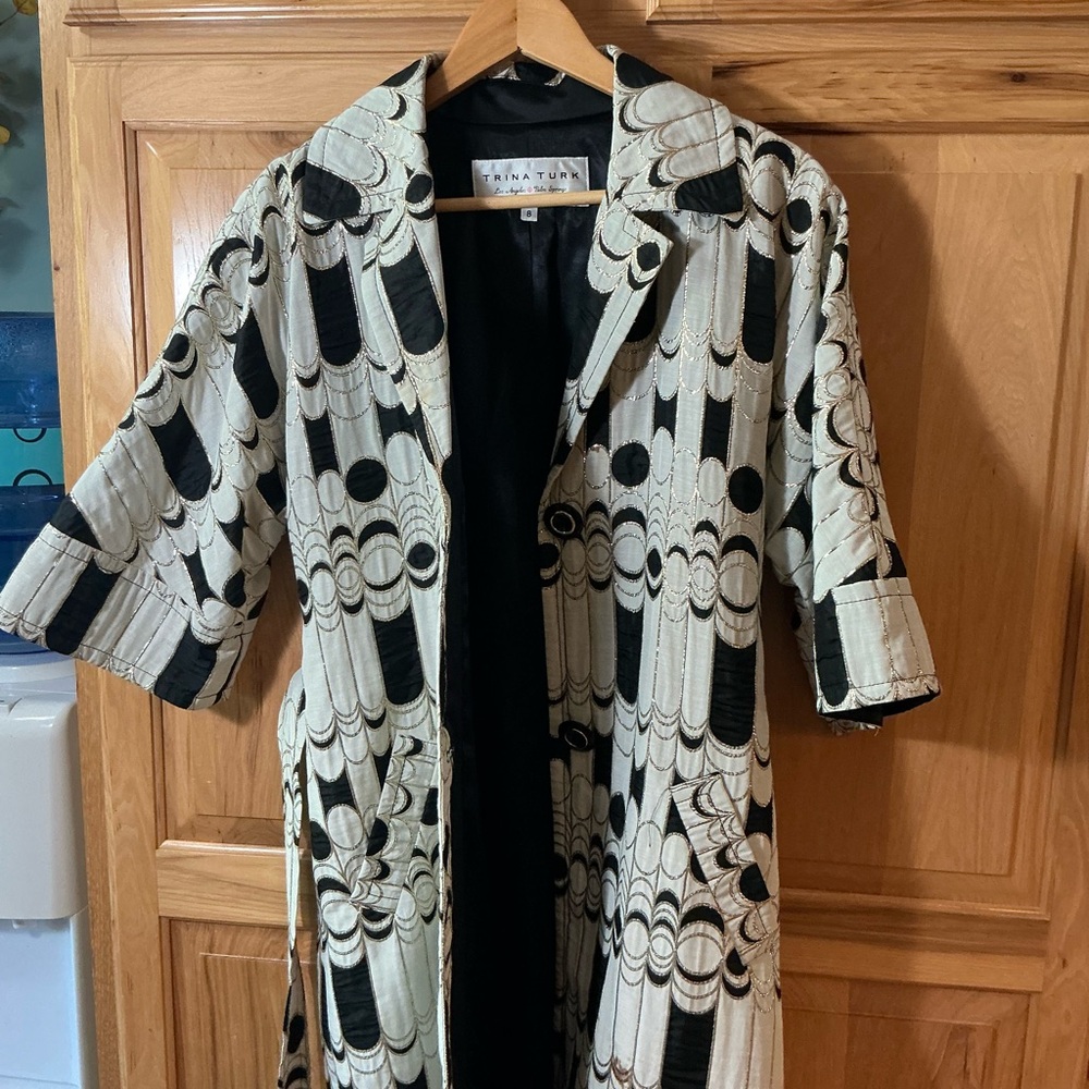 Trina Turk Black and White Blazer Size Medium